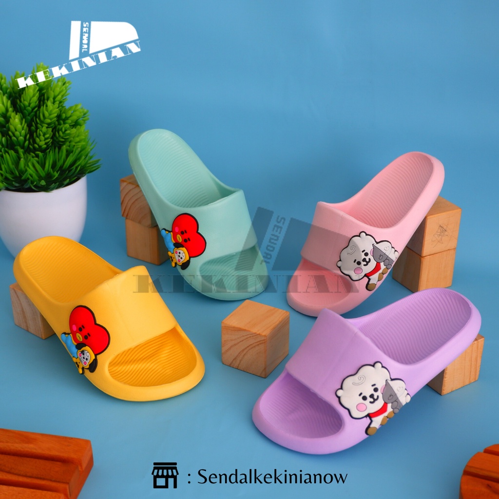 Sandal Slop/Sendal Slide anak-anak Laki-Laki Perempuan Lucu Karakter Anti Air tidak licin dan ringan