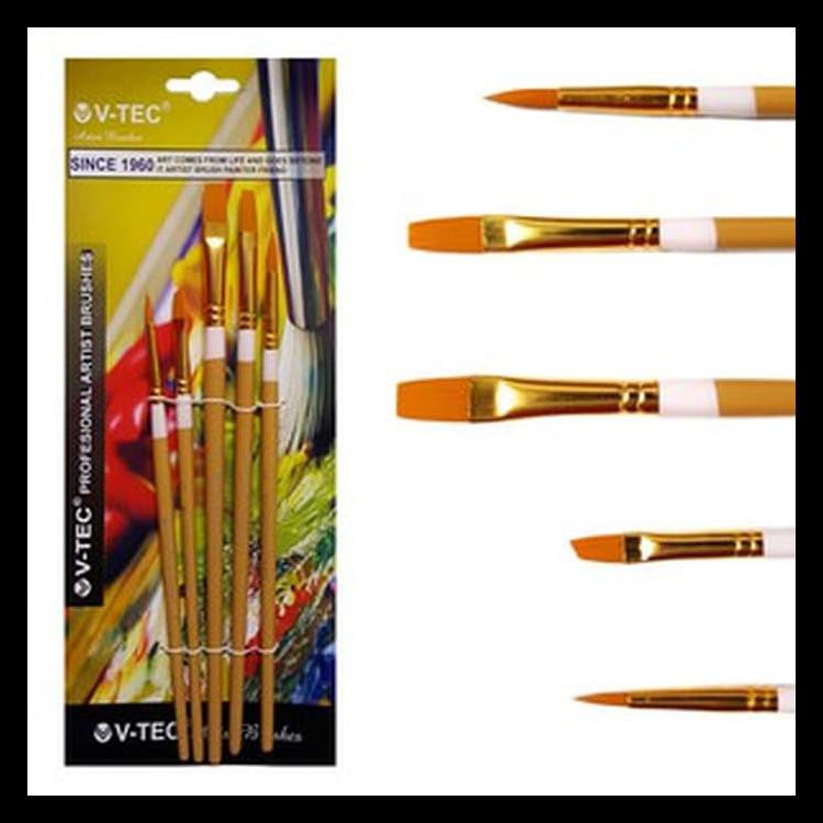 

Murmer V-Tec Artist Brush 9025 Set 5 Kuas Lukis Set Isi 5 Barang Bagus