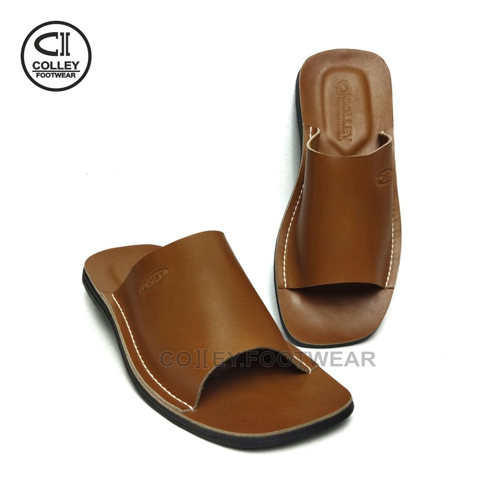 COD - 100% FULL KULIT ASLI SANDAL KASUAL PRIA COLLEY / SANDAL TRENDI CLY-SB1-036