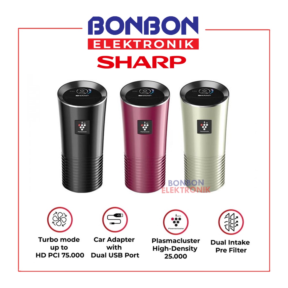Sharp Car Air Purifier IG-GC2Y-B/N/P High Density Mobil Purifier