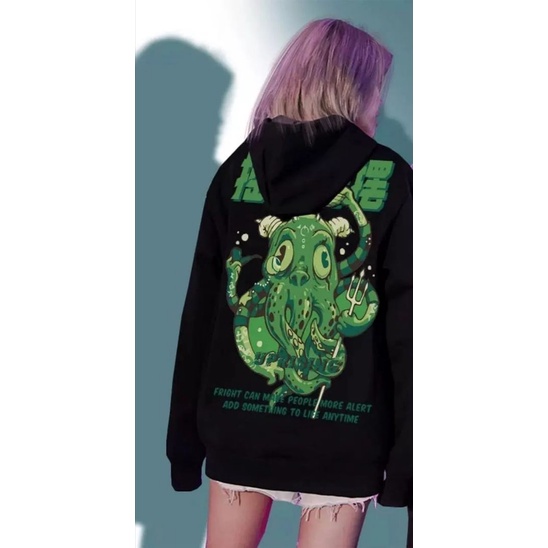 Octopus Sweater XL Outerwear Sweter Hoodie Oversize Besar Pria Matt Fleece Tebal Fashion Terlaris | Sweater Keren Pria FLEECE Tebal Casual Fashion Korean Style Terbaru