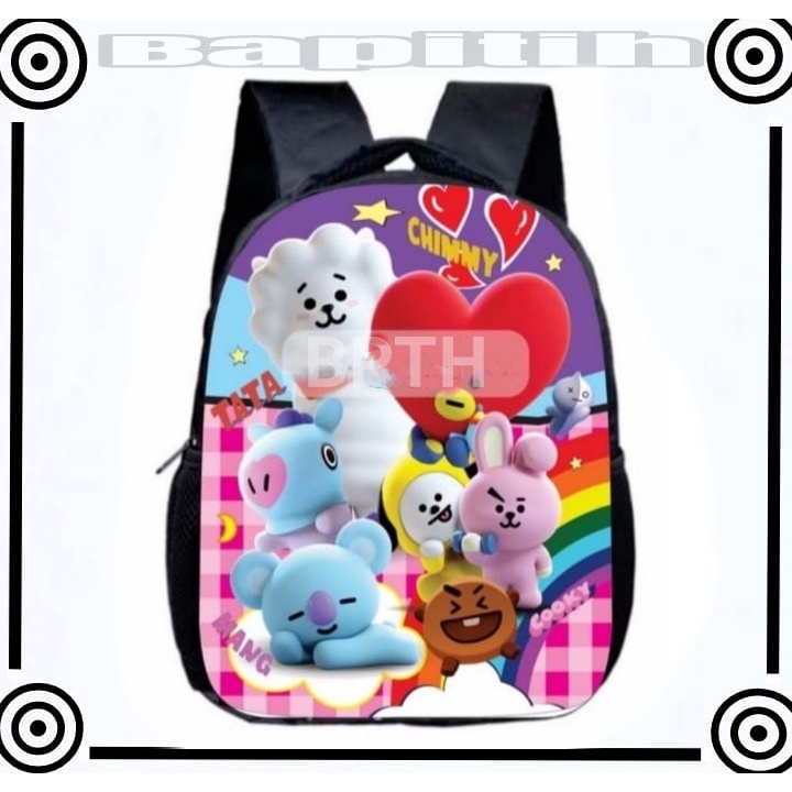 BPT/ Tas Ransel Anak Sekolah Karakter Bag Backpack Lucu Motif Cartoon BT 21 Cute