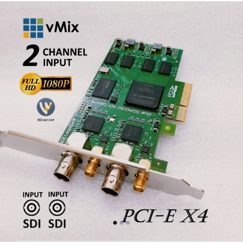 PCI-SDI 2 CHANNEL Video Capture Card for vmix