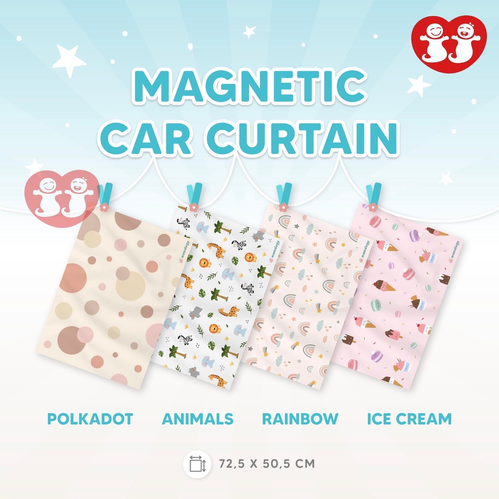 Magnetic Car Curtain/ Tirai Penutup Kaca Jendela Mobil