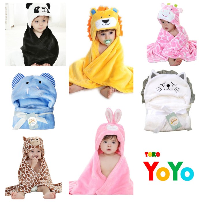 Selimut Dewasa Selimut Bayi Double Fleece Boneka / Selimut Bayi Topi / Selimut Baby - Panda(G4B5) Se
