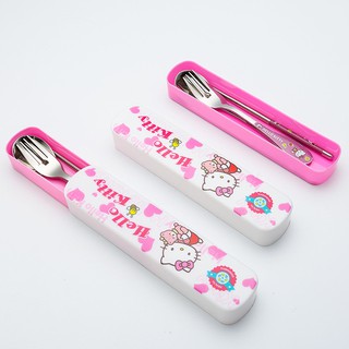 Sendok Garpu Set Sumpit Anak Sendok Korea Stainless Kartun Portable