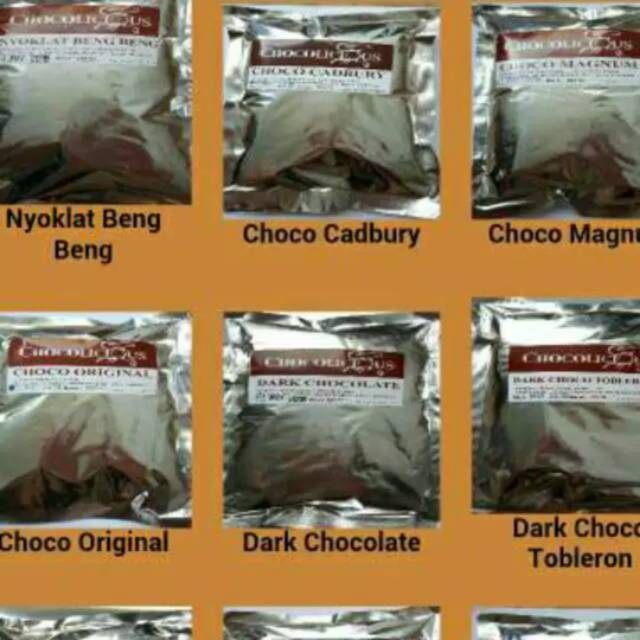 

Bubuk nyoklat aneka rasa 500gram