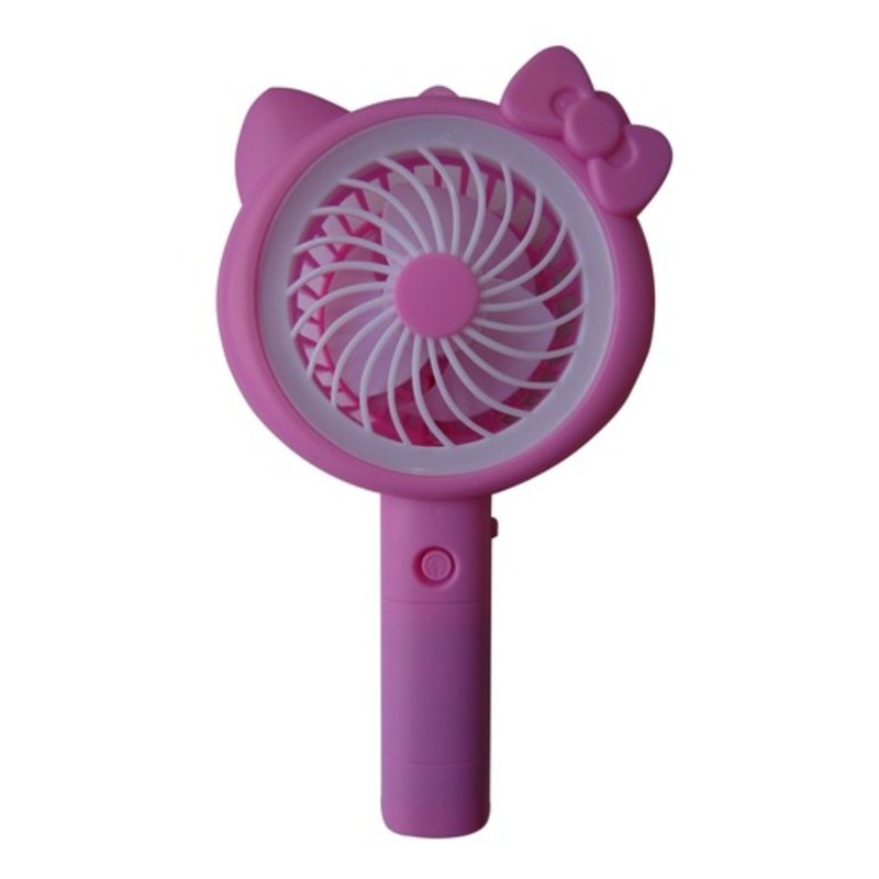 HELLO KITTY KIPAS ANGIN PORTABLE / STANDING MINI FAN LAMPU LED KARAKTER