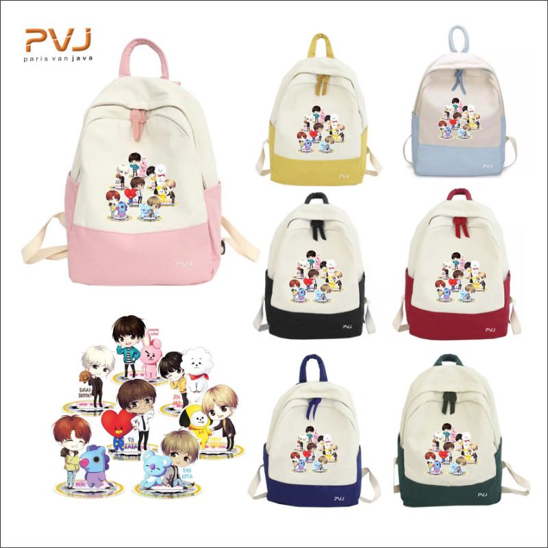 Tas BTS bt21 Ransel Anak Perempuan Sekolah Backpack kid school PVJ