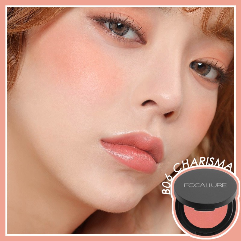 FOCALLURE Natural Pressed Blush on Sweet Face Cheek Make Up Powder-Blushed