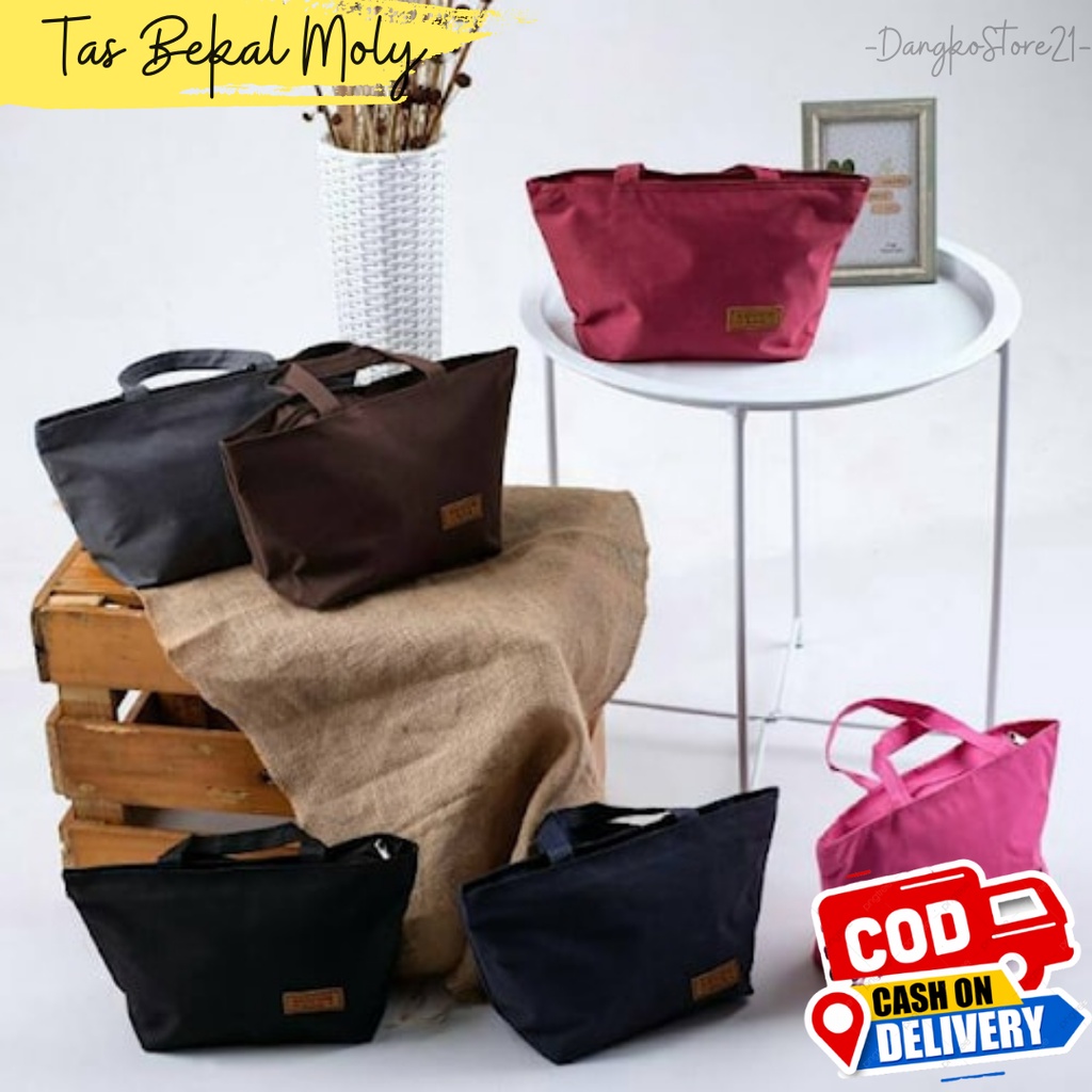 Tas Bekal Makanan Tenteng Aluminium Foil Lunch bag Anak Polos Cooler bag Murah tas kotak makan kerja