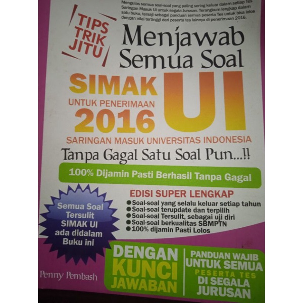 MENJAWAB SEMUA SOAL SIMAK UI