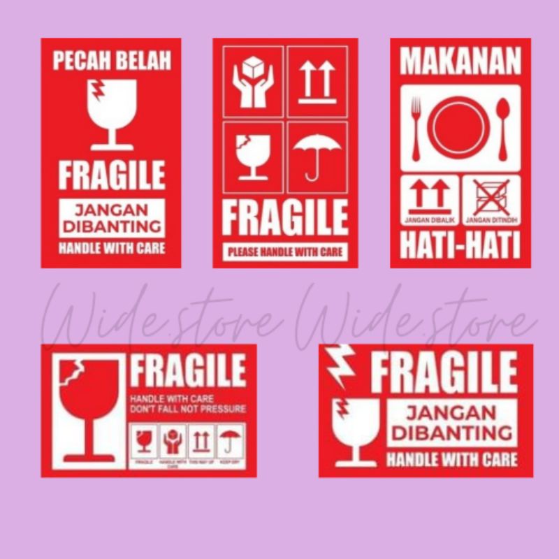 

Stiker Fragile | stiker ukuran 5x8 cm | stiker pecah belah | stiker murah
