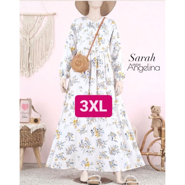 Sarah Dress Bouquet White 3XL Atelier Angelina