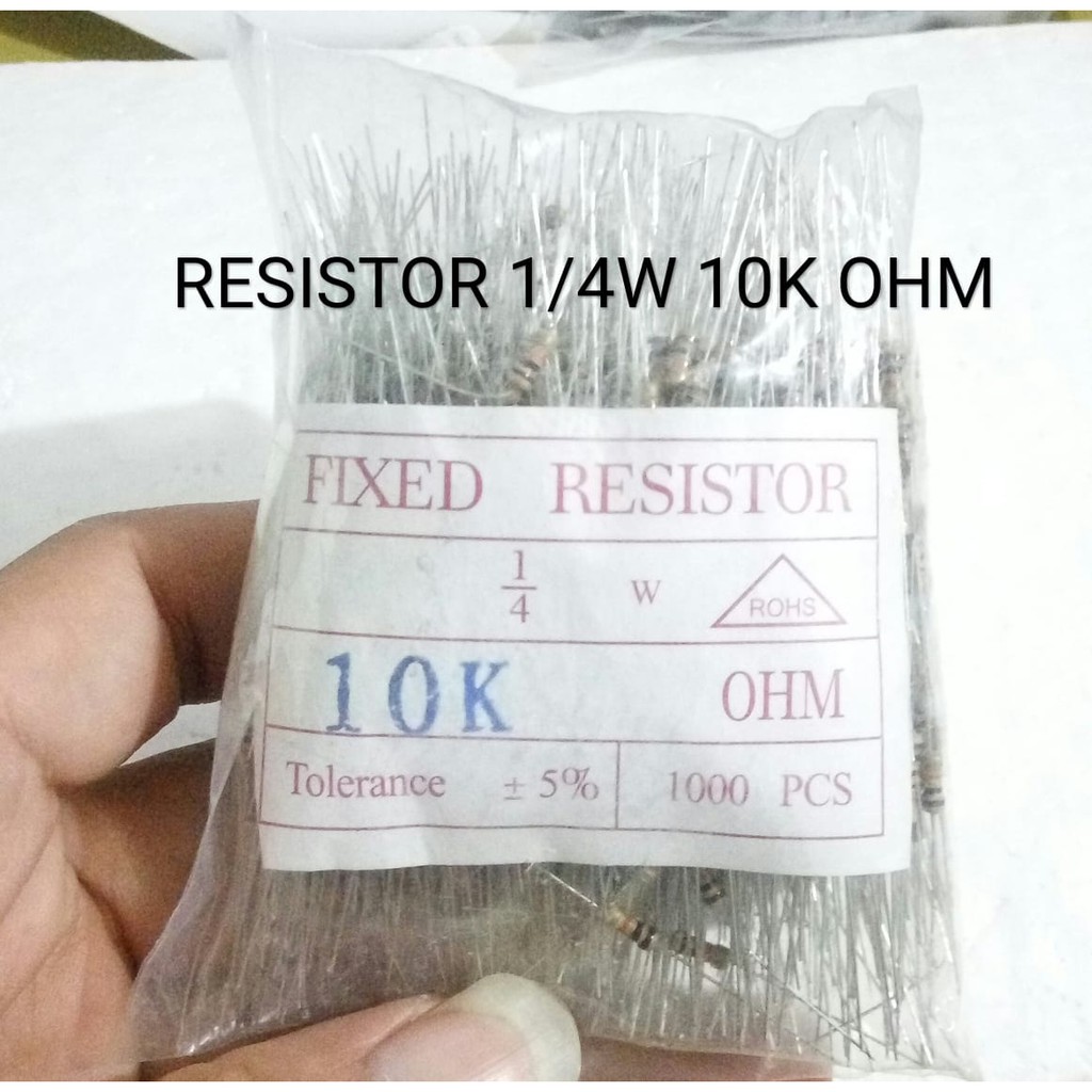 Jual RESISTOR 1/4 WATT 10K OHM 5% RESISTOR 1/4WATT 10K OHM RESISTOR 1