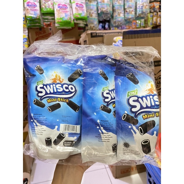 

Swisco mini stick wafer roll isi cream vanilla isi 5