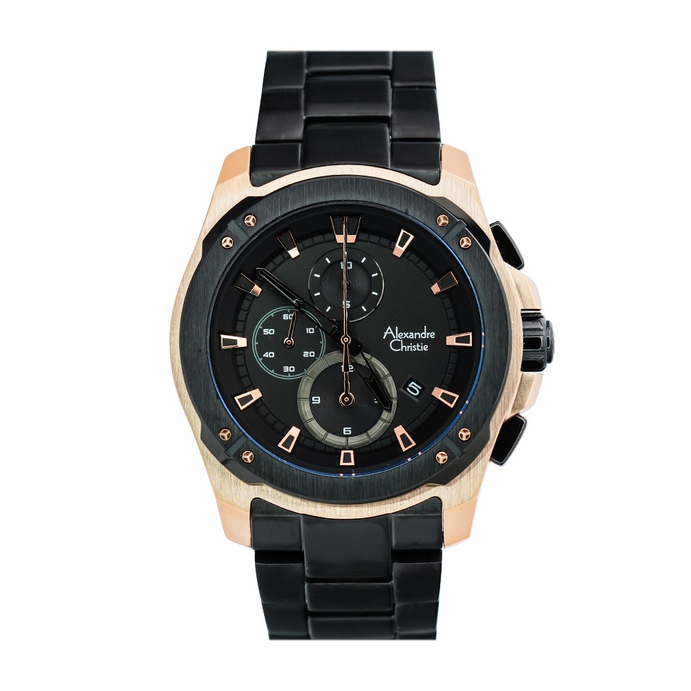 Jam Tangan Pria Original Alexandre Christie AC-6595-MC (Stainless strap)