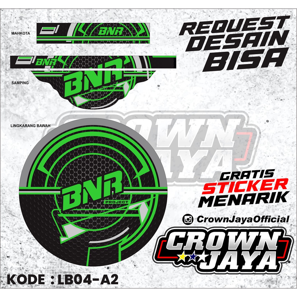 Sticker decal sangkar tebok lovebird universal Motif BNR Project - stiker lovebird - KODE LB