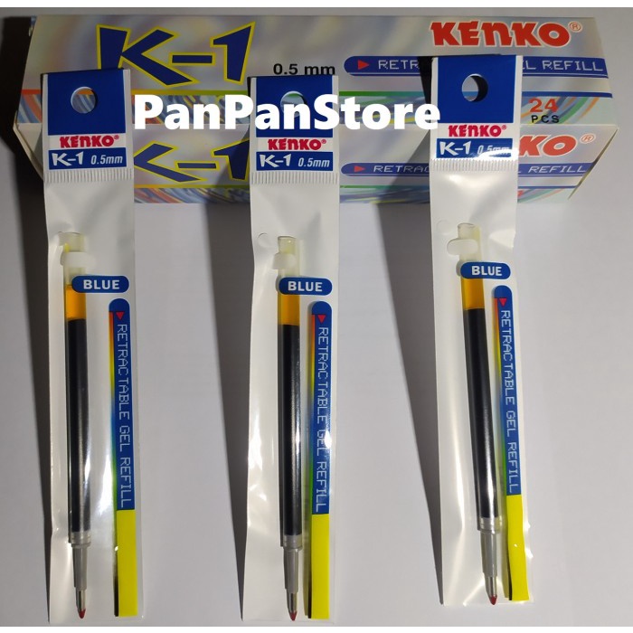 

Cantik [ 1 Lusin ] Refill Gel Pen K-1 Kenko Biru / Retractable Gel 0,5Mm Biru Hemat