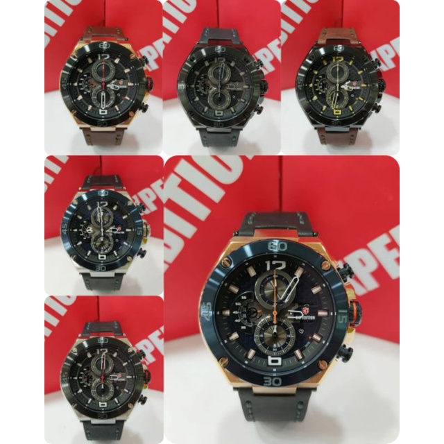 Jam tangan pria EXPEDITION E6756MC,, ORIGINAL, Chronograph, tali kulit, model sport, bergaransi resm