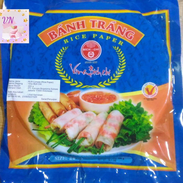 

bg20t01r Banh Trang Rice Paper 400Gr 22Gr / Kulit Lumpia Vietnam Sv012Ss