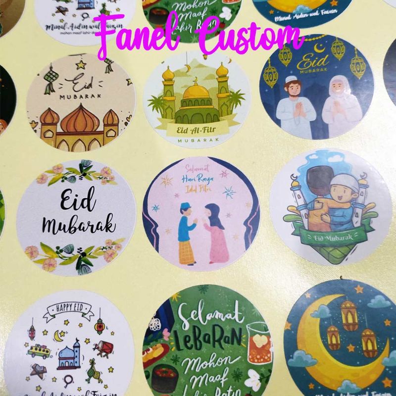 

Stiker Anti Air (vinil) Bulat Idul Fitri Lebaran Sticker Kue Lebaran Sticker Cookies Sticker Hampers Stiker Hampers Vinyl