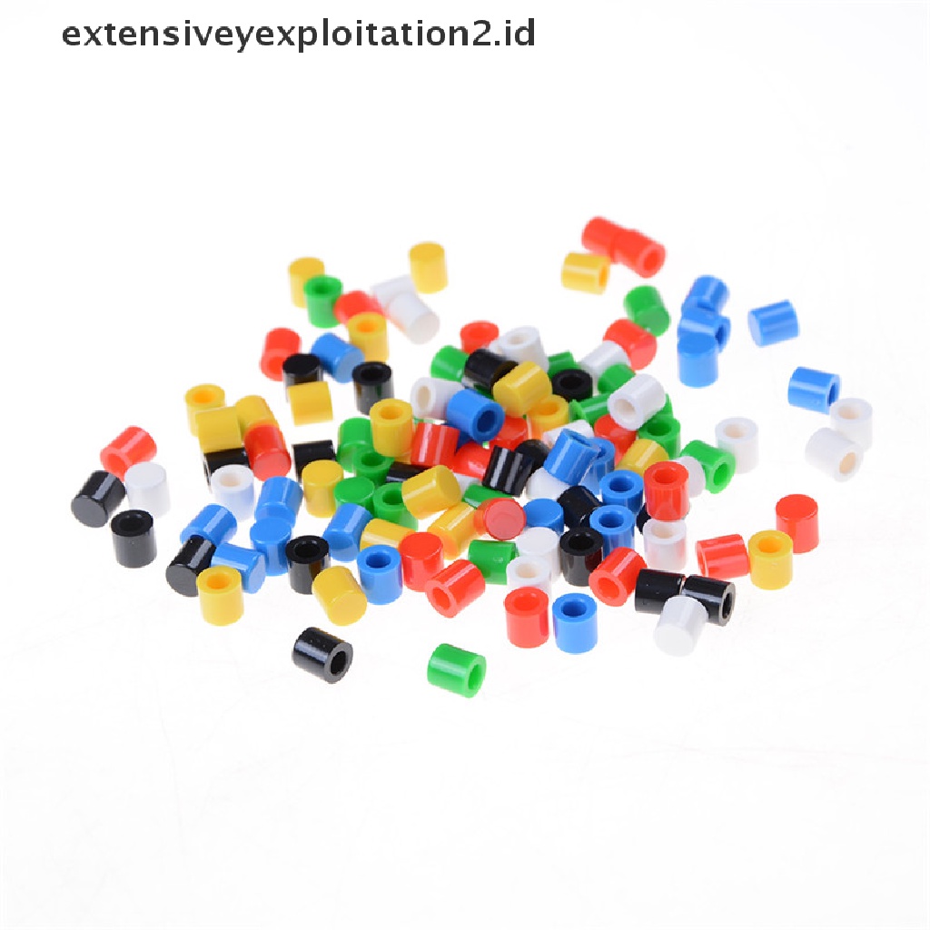 (Hotter) 100pcs/lot 6x6mm Tombol Tekan Tactile Plastik