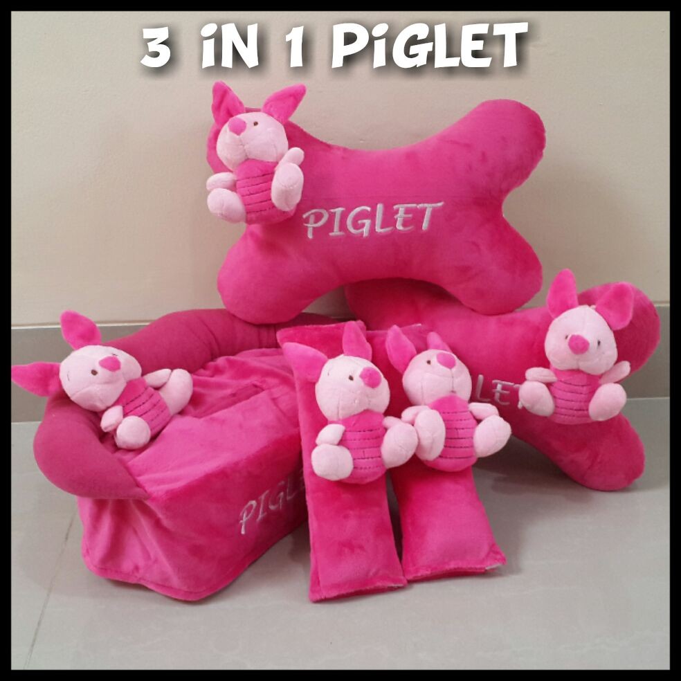 Bantal Mobil 3 In 1 Boneka Piglet