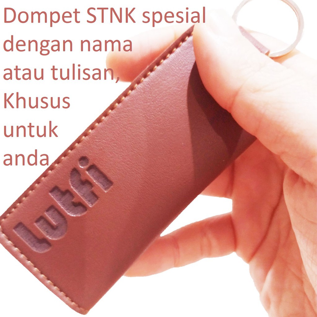 Gantungan kunci dompet STNK MOBIL MOTOR bisa custom nama sendiri