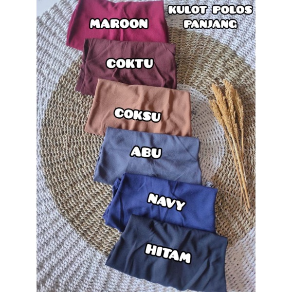 [Fashion Muslim]PROMO!! KULOT PANJANG bahan wafel | best seller | terlaris