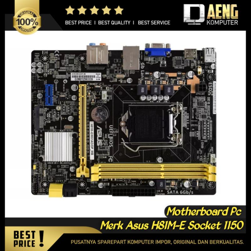 Jual Motherboard Mainboard Mobo Pc Merk Asus H81ME Socket 1150 Seri