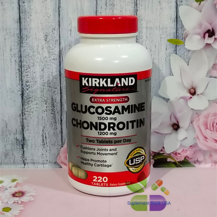 NEW KIRKLAND - GLUCOSAMINE 1500 mg & CHONDROITIN 1200 mg