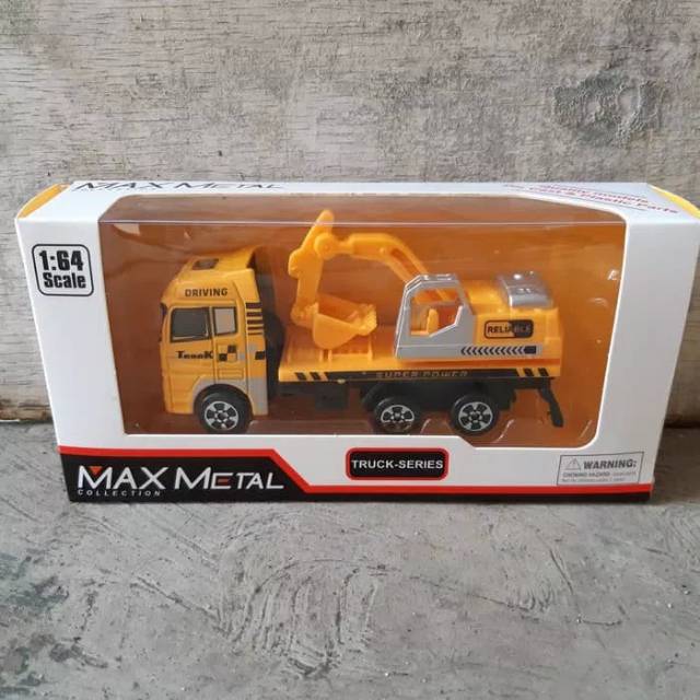 Diecast Truk Excavator Miniatur Truck Angkut Die Cast Mobil Anak