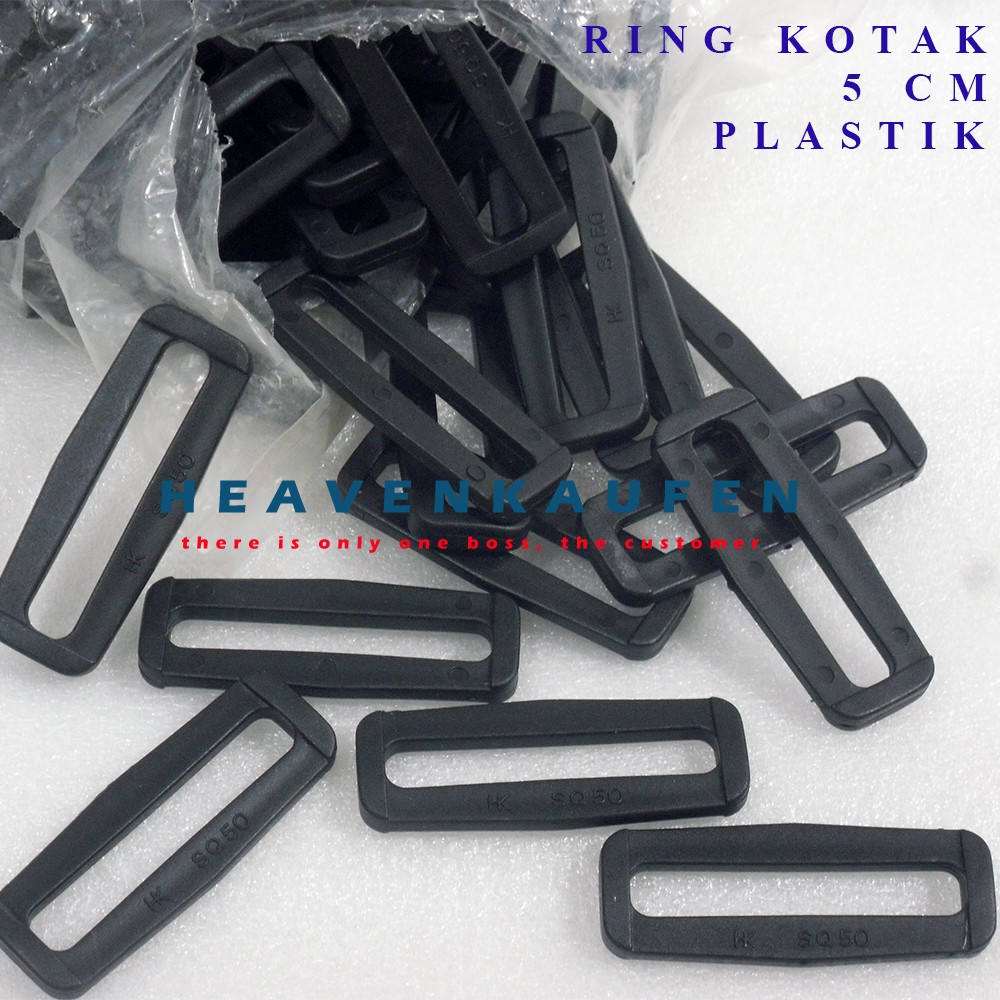 Ring Kotak 5 cm Plastik Hitam