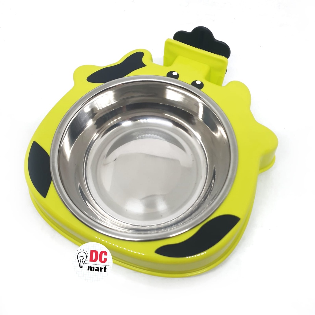 Tempat Makan Hewan Gantung COW PET BOWL Stainless /DY-123/ Pet Cat Dog Hanging Bowl