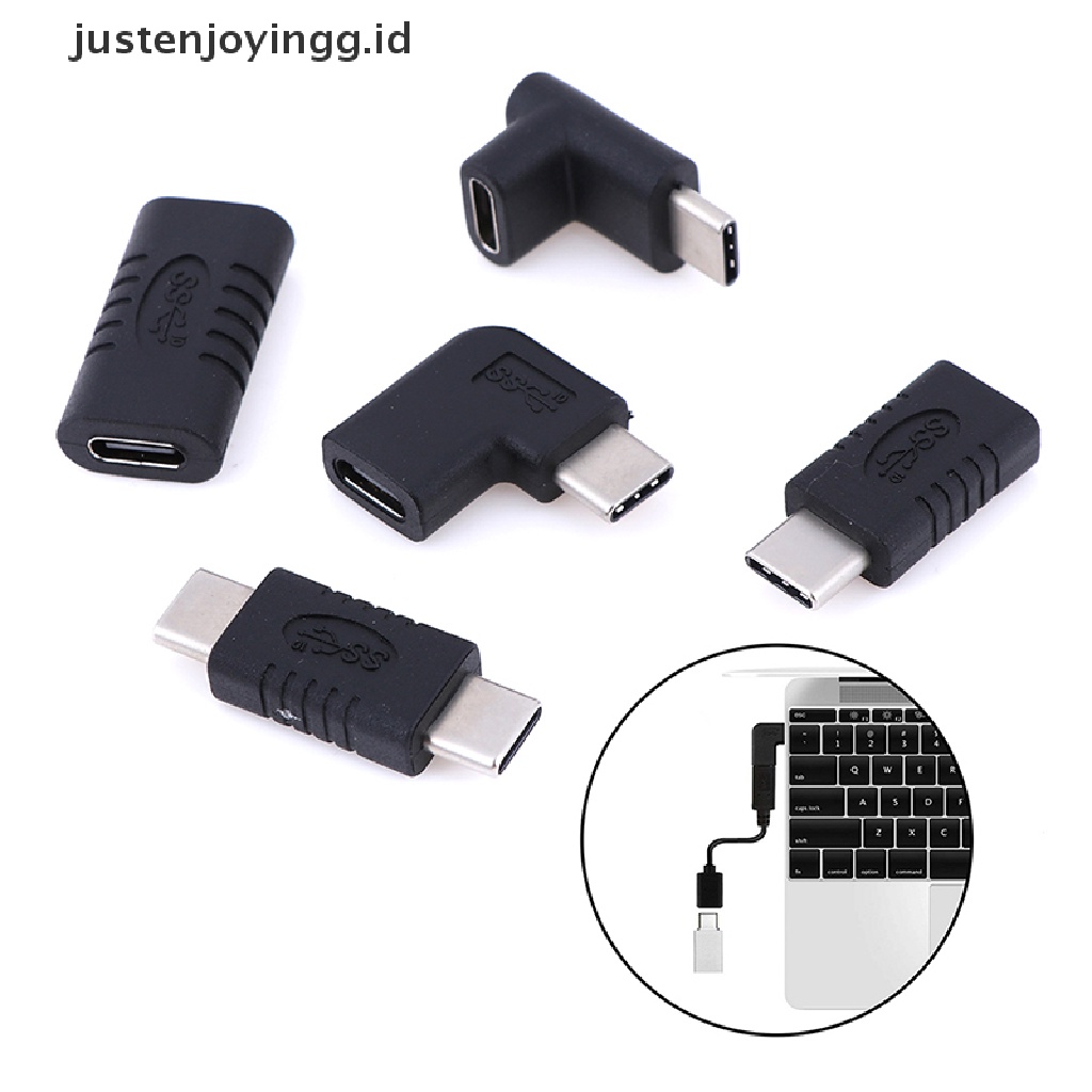 // justenjoyingg.id // Right angle usb 3.1 type c to type c male female usb-c converter adapter ~