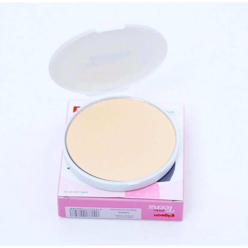 PIGEON Teens Compact Powder Natural Look 14Gr (KEMASAN PINK)