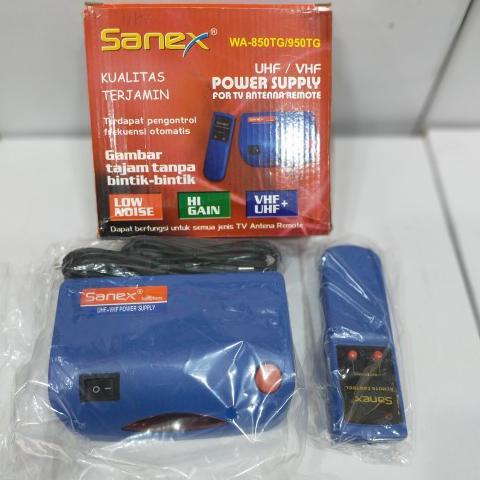 Sanex Booster Antena / Power Supply Untuk TV Antena Remote - Biru