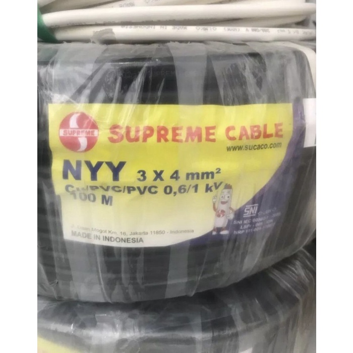 Trendi Kabel Nyy 3X4Mm Supreme Nyy3X4 Supreme Meteran Potongan Promo