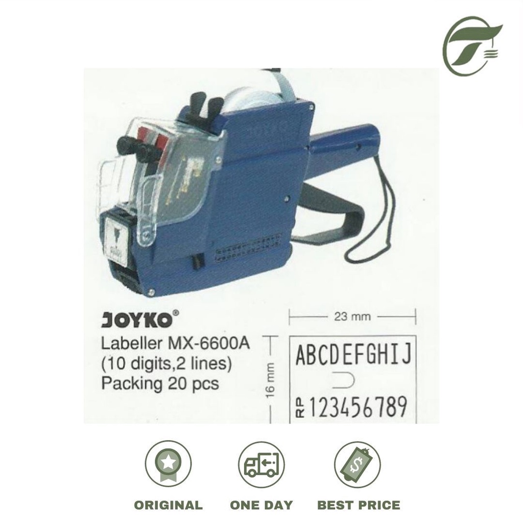 

TOOL/ALAT PRICE LABELLER MX-6600A 2 LINES 10 DIGITS JOYKO
