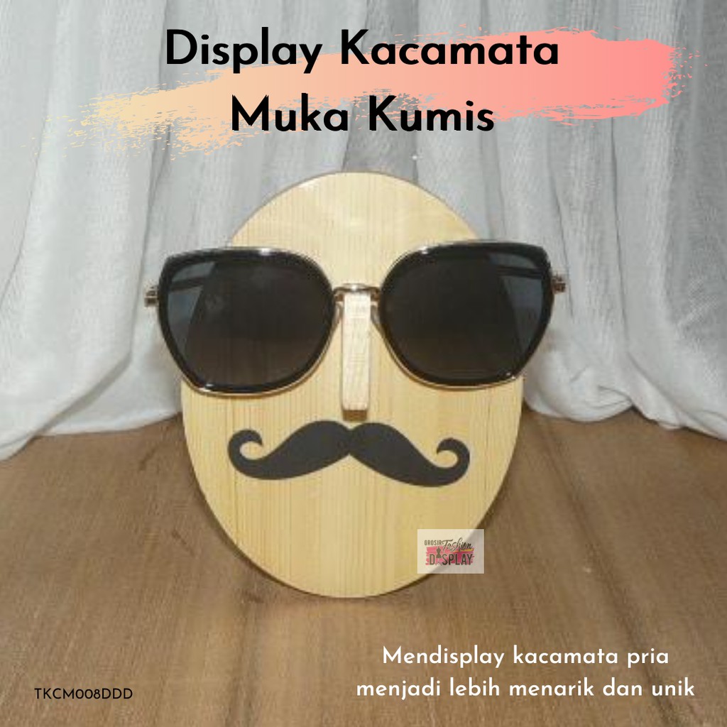 Display Kacamata Cowok Rak Kayu Stand Tempat Pajangan Kacamata Home Dekorasi Dekor DIY(BH)