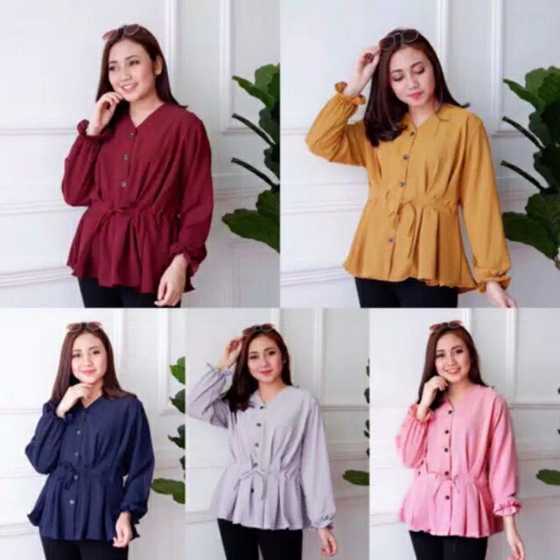 KIARA BLOUSE//MOSCREPE//MURAH//