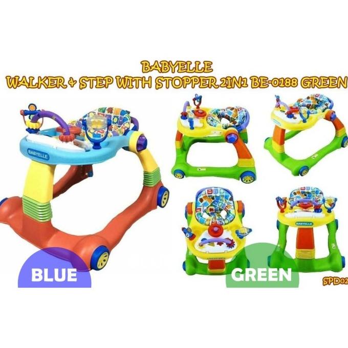BB370 SPD02 BABY WALKER BABYELLE WALKER & STEP WITH STOPPER 2IN1 BE-01 S243AS614C