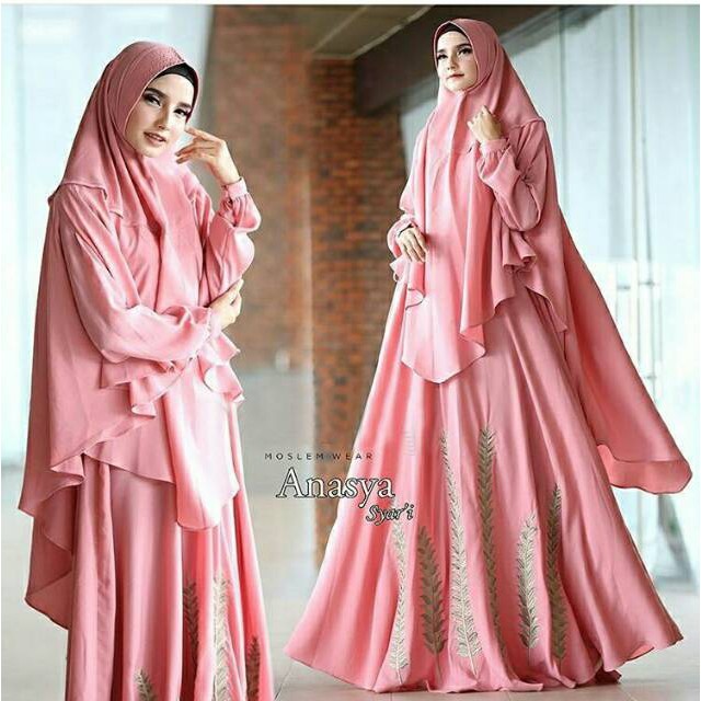 GOOD QUALITY  ANASYA SYARI moeslem wear gamis hijab syar'i maxi dress muslim busui