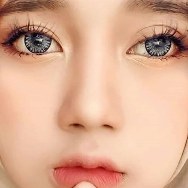 SOFTLENS MINUS LC MISTIQUE GRAY LIVING COLOR BIG EYES 16mm (-6.00 sd -8.00) GRATIS TEMPAT SOFLEN