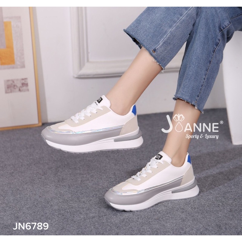 JOANNE Leather Sporty Sneakers Shoes JN6789