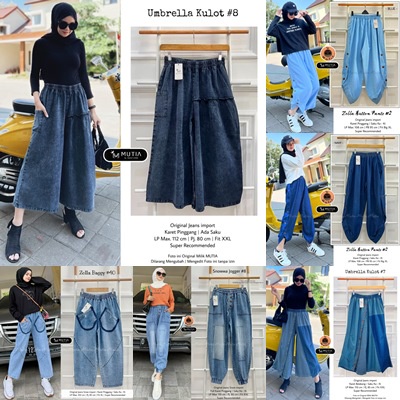 CELANA JEANS WANITA / 18.7 / DAILY UMBRELLA ZOLLA SNOWWA ROCELA / KULOT / PALAZZO / JOGGER / BAGY / CELENA WANITA / MUTIA