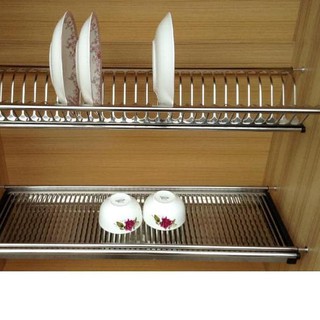  Rak  Piring  Stainless Kabinet  60 CM Unit Atas  Dapur Dish 