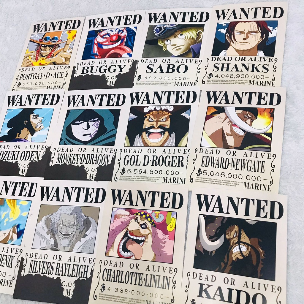 Poster Old Era Set Anime Manga One Piece Mugiwara