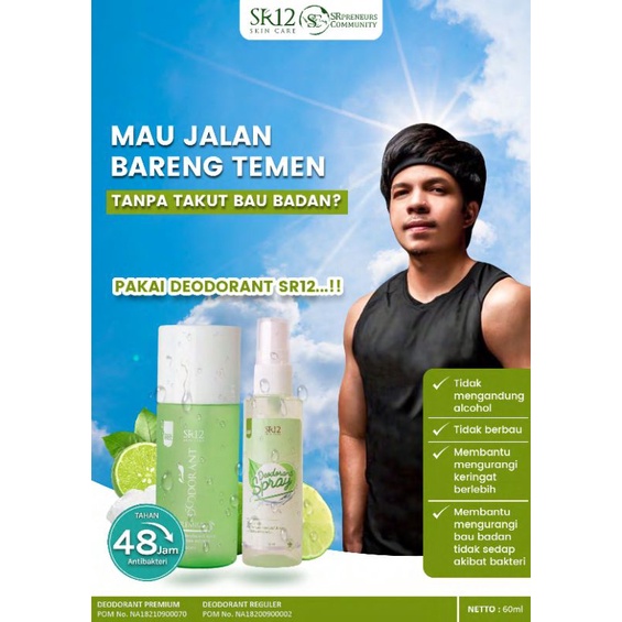DEODORANT SPRAY SR12/READY STOK PEKANBARU RIAU